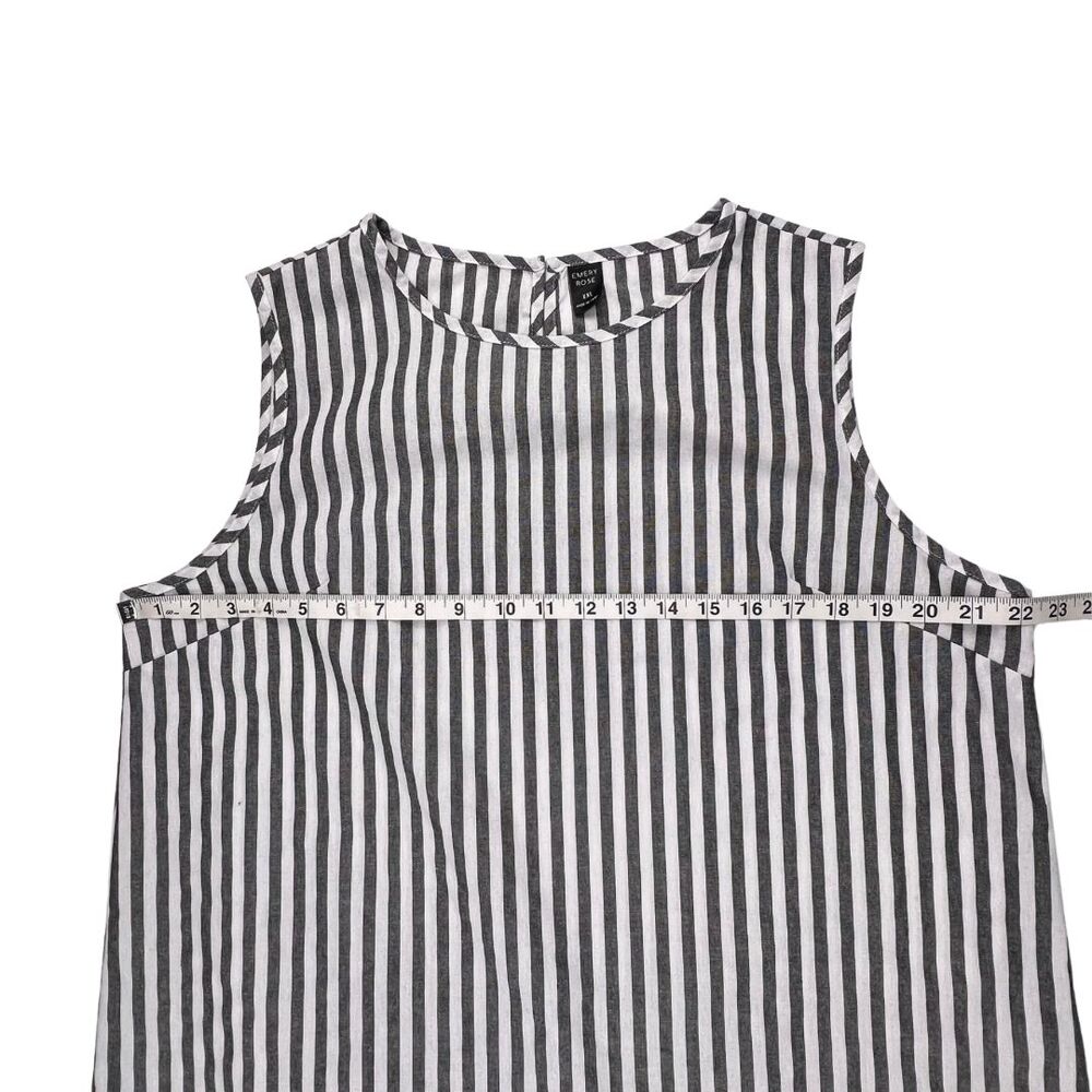 Emery Rose Dress XXL Bohemian Vertical Striped Mini Ruffe Hem Casual Party Dress - Picture 6 of 11